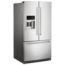 Kitchenaid® 26.8 Cu. Ft. Standard-Depth French Door Refrigerator with Exterior Ice and Water Dispenser KRFF577KPS