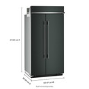 Kitchenaid® 25.5 Cu. Ft. 42" Built-In Side-by-Side Refrigerator with Platinum Interior KBSN742SJP