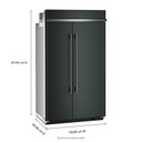 Kitchenaid® 30 Cu. Ft. 48" Built-In Side-by-Side Refrigerator with Platinum Interior KBSN748SJP