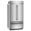 Kitchenaid® 24.2 Cu. Ft. 42"" Built-In French Door Bottom Mount Refrigerator with Platinum Interior KBFN542SPS