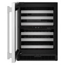 Kitchenaid® 24" Undercounter Wine Cellar with Full-Extension Metal-Front Racks KUWL324SSB