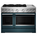 Kitchenaid® 48-Inch 6 Burner Commercial-Style Dual Fuel Range with Griddle KFDD948SAG
