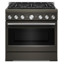 KitchenAid® 36-Inch 6 Burner Commercial-Style Gas Range with No Preheat Air Fry Mode KFGS936SBE