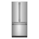 Kitchenaid® 20 cu. Ft. 30-Inch Width Standard Depth French Door Refrigerator with PrintShield® Finish and Interior Dispense KRFF330SPS
