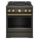 KitchenAid® 30-Inch 4 Burner Commercial-Style Gas Range with No Preheat Air Fry Mode KFGS930SBE