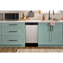 Whirlpool® 18" Stainless Steel Dishwasher with Half Load Cycle and Triple Spray Arms - 48 dBA WDFS5118SS
