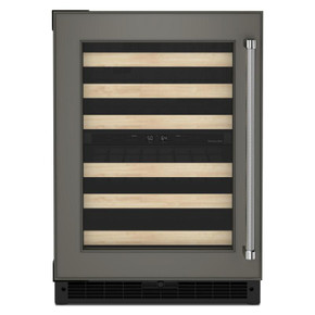 Kitchenaid® 24" Panel-Ready Undercounter Wine Cellar with Wood-Front Racks KUWL214KPA