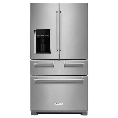 Kitchenaid® 25.8 Cu. Ft. 36" Multi-Door Freestanding Refrigerator with Platinum Interior Design KRMF706ESS
