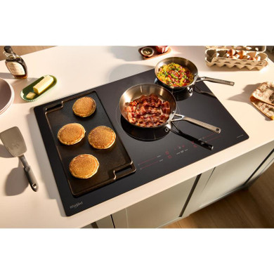 Whirlpool® 30" Intelligent Induction Cooktop with Temp Cook™ Technology WCIT7030SB