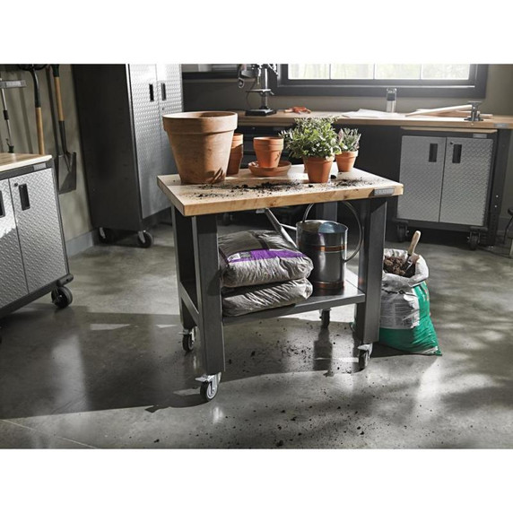 Gladiator® 8' (243.8 cm) Wide Adjustable Height Hardwood Workbench GAWB08HWEG
