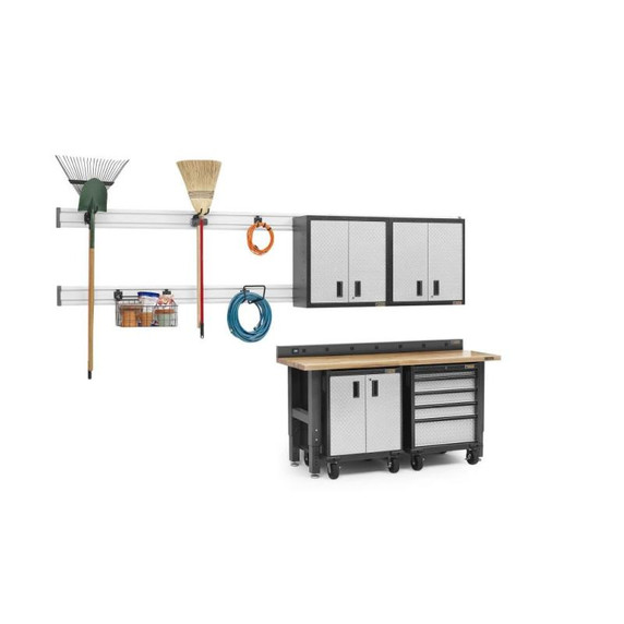 Gladiator® 6' (182.9 cm) Wide Adjustable Height Hardwood Workbench GAWB06HWEG