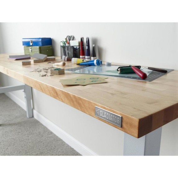 Gladiator® 4' (121.9 cm) Wide Adjustable Height Hardwood Workbench GAWB04HWEG