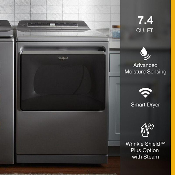 Whirlpool® 7.4 cu. ft. Top Load Gas Dryer with Advanced Moisture Sensing WGD8127LC