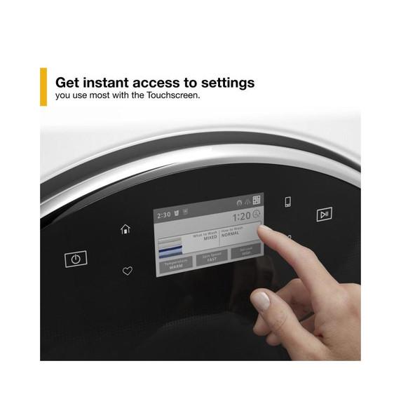 Whirlpool® 5.8 cu. ft. I.E.C. Smart Front Load Washer with Load & Go™ XL Plus Dispenser WFW9620HW