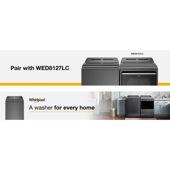 Whirlpool® 6.0 - 6.1 cu. ft. I.E.C. Top Load Washer with 2 in 1 Removable Agitator WTW8127LC