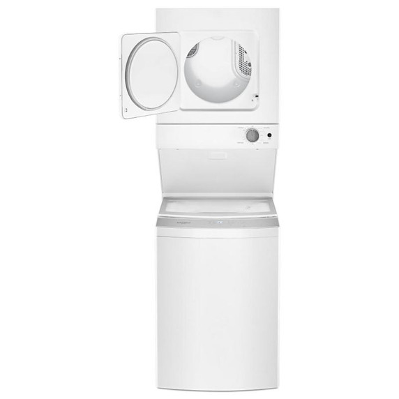 Whirlpool® 1.8 cu.ft I.E.C. Electric Stacked Laundry Center 6 Wash cycles and AutoDry™ YWET4024HW