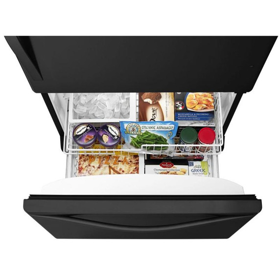 Whirlpool® 22 cu. ft. Bottom-Freezer Refrigerator with Freezer Drawer WRB322DMBB