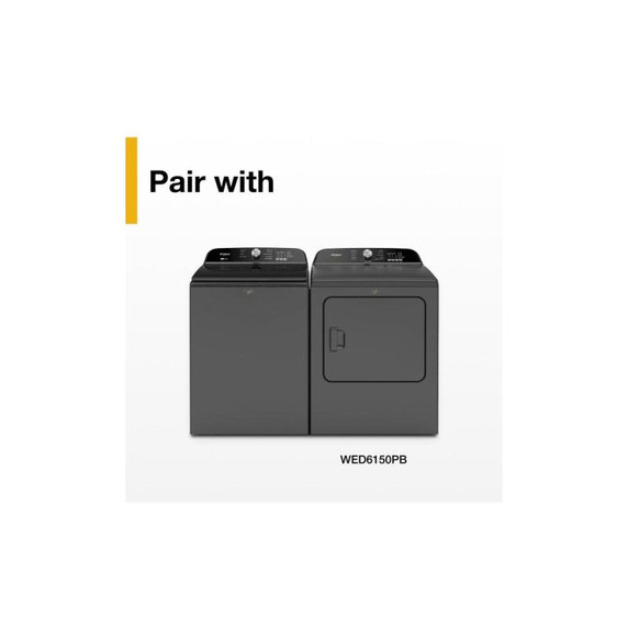 6.0-6.1 Cu. Ft. I.E.C. Whirlpool® Top Load Washer with Removable Agitator WTW6157PB