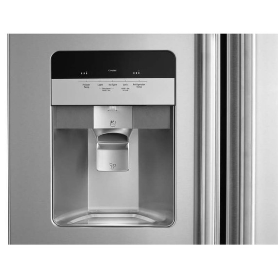 Maytag® 36-Inch Wide Side-by-Side Refrigerator with Exterior Ice and Water Dispenser - 25 Cu. Ft. MSS25C4MGZ