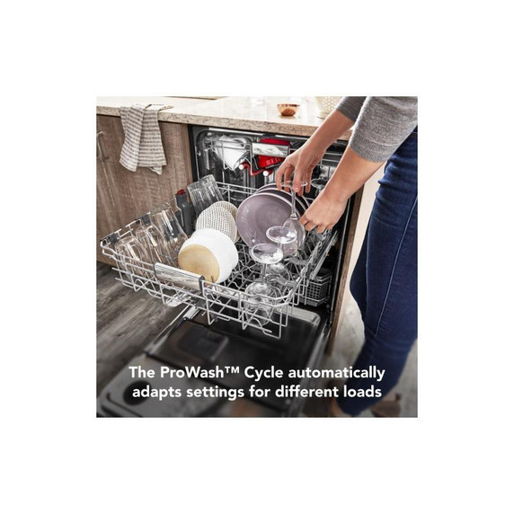Kitchenaid® 44 dBA Dishwasher with 360° Max Jets™ Third Rack and LED Interior Lighting KDPM804KPS