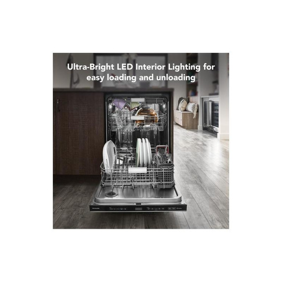Kitchenaid® 44 dBA Dishwasher with 360° Max Jets™ Third Rack and LED Interior Lighting KDPM804KPS