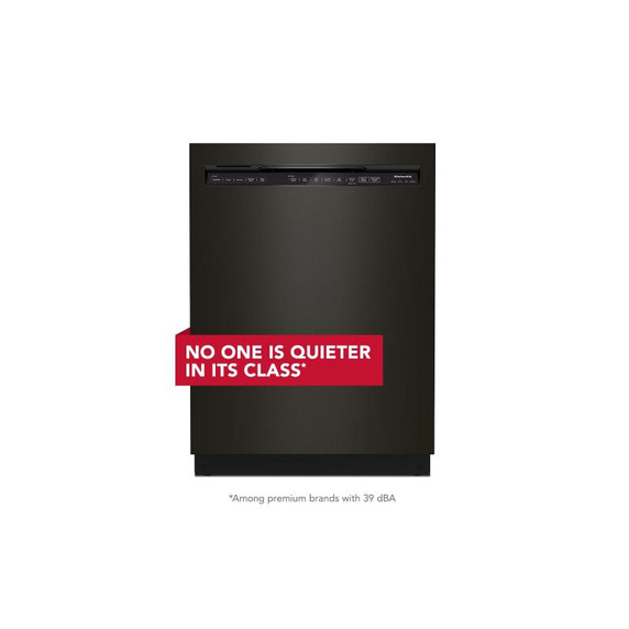 Kitchenaid® 39 dBA Dishwasher in PrintShield™ Finish with Third Level Utensil Rack KDFE204KBS