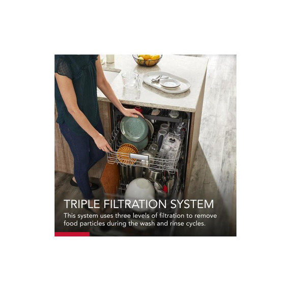 Kitchenaid® 39 dBA Dishwasher in PrintShield™ Finish with Third Level Utensil Rack KDFE204KBS Kitchenaid® 39 dBA Dishwasher in PrintShield™ Finish with Third Level Utensil Rack KDFE204KBS