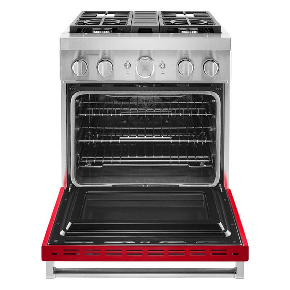 KitchenAid® 30'' Smart Commercial-Style Dual Fuel Range with 4 Burners KFDC500JPA