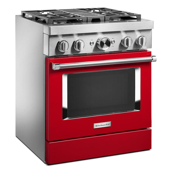 KitchenAid® 30'' Smart Commercial-Style Dual Fuel Range with 4 Burners KFDC500JPA