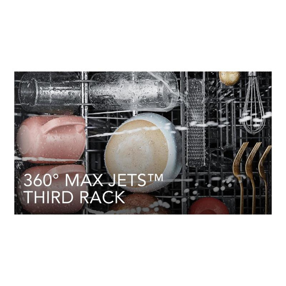 Kitchenaid® 44 dBA Dishwasher in PrintShield™ Finish with 360° Max Jets™ Third Rack KDPM604KPS