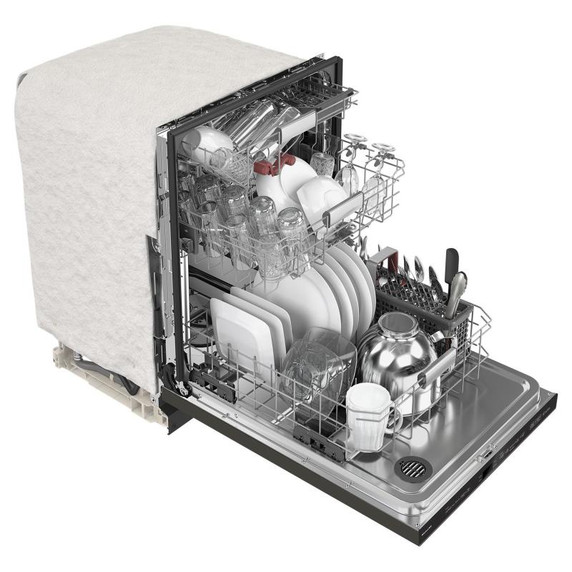 Kitchenaid® 44 dBA Dishwasher in PrintShield™ Finish with 360° Max Jets™ Third Rack KDPM604KBS