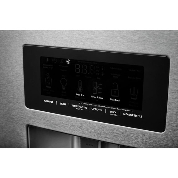 Kitchenaid® 26.8 Cu. Ft. Standard-Depth French Door Refrigerator with Exterior Ice and Water Dispenser KRFF577KPS