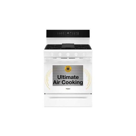 Whirlpool® 30-inch Smart Gas Range with Air Cooking Technology, Steam/Self Cleaning, Rapid Preheat 5.3 CuFt Capacity WFGS7530RW Whirlpool® 30-inch Smart Gas Range with Air Cooking Technology, Steam/Self Cleaning, Rapid Preheat 5.3 CuFt Capacity WFGS7530RW