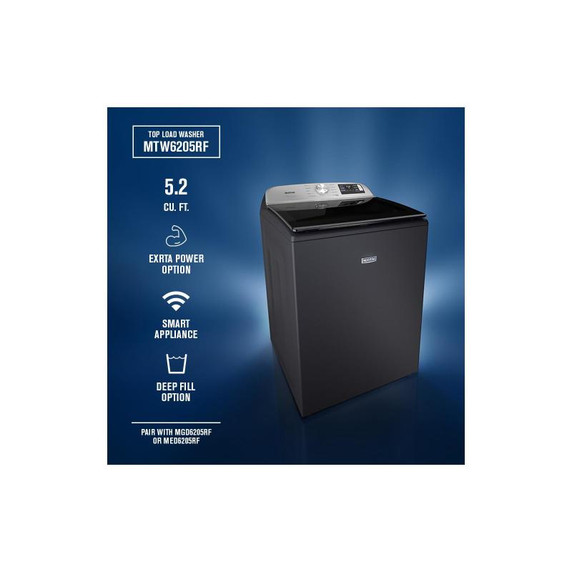 Maytag® 6.0 Cu. Ft. Top Load Agitator Washer with Extra Power and Smart Appliance MTW6205RF