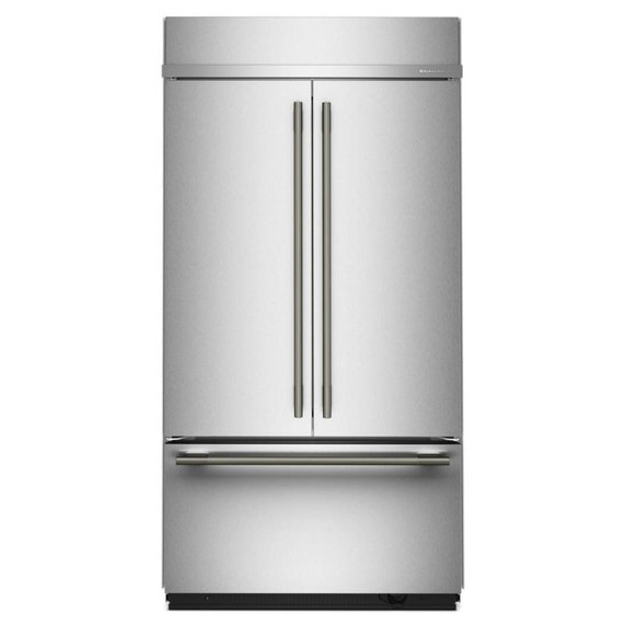 Kitchenaid® 24.2 Cu. Ft. 42"" Built-In French Door Bottom Mount Refrigerator with Platinum Interior KBFN542SPS