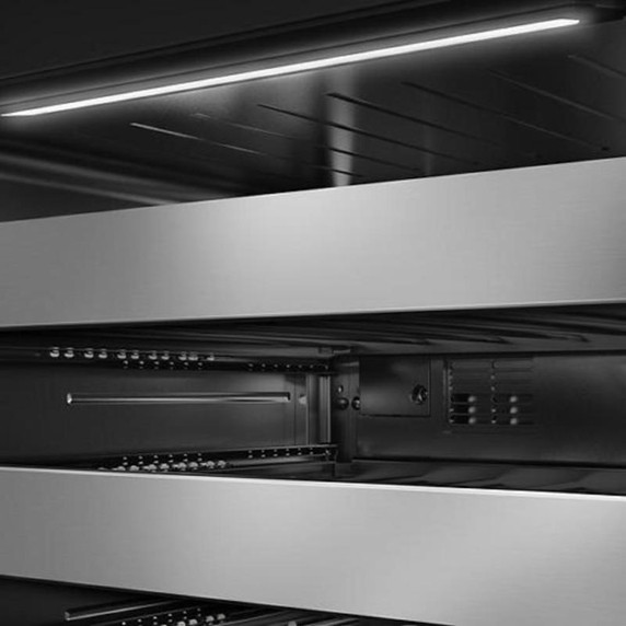 Kitchenaid® 24" Undercounter Wine Cellar with Full-Extension Metal-Front Racks KUWL324SSB