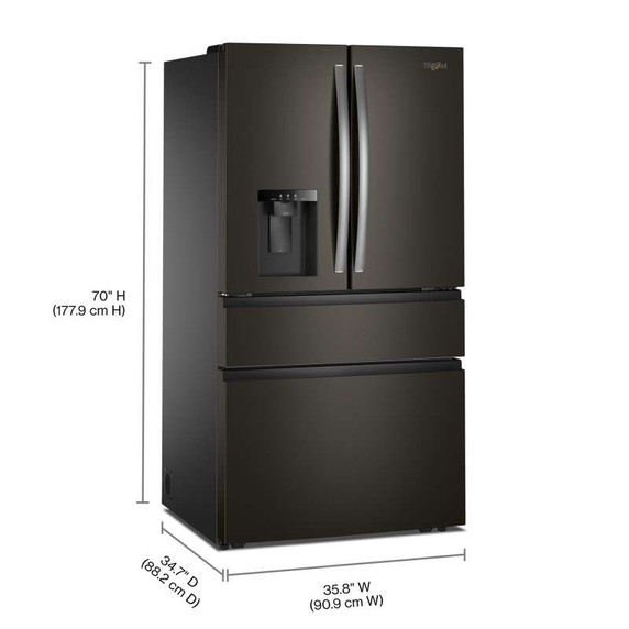 Whirlpool® 29 Cu. Ft. Family-Sized Capacity French door refrigerator with Flexible Temperature Drawer WRMF3636SV