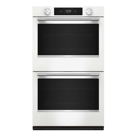 Kitchenaid® 30-inch Smart Electric Double Wall Oven with Assisted Cooking Modes - White KOED730SWH