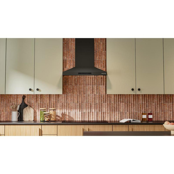 KitchenAid® 30-inch Wall-Mount, 4-Speed Canopy Hood KVWC730SBE