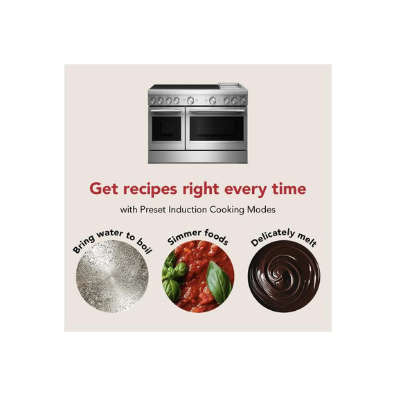 KitchenAid® 48-Inch 6-Element Induction Freestanding Commercial-Style Range with Griddle KFID948SSS