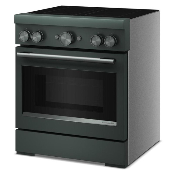 Kitchenaid® 30-Inch 4-Element Induction Freestanding Commercial-Style Range with Air Fry KFIS930SJP