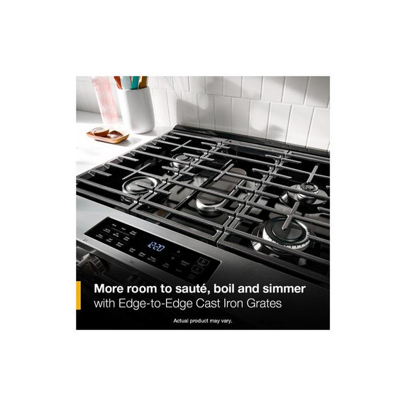 Whirlpool® 30-inch Gas Smart Range with No Preheat Mode and Steam Clean WSGS3330TB