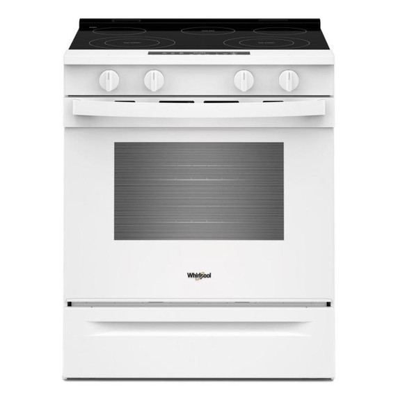 Whirlpool® 30-inch Electric Smart Range with No Preheat Mode and Steam Clean YWSES3330TW
