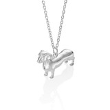 dachshund pendant made from solid sterling silver