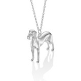 great dane pendant made from solid sterling silver