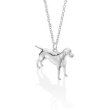 solid sterling silver weimaraner sculpture dog charm pendant