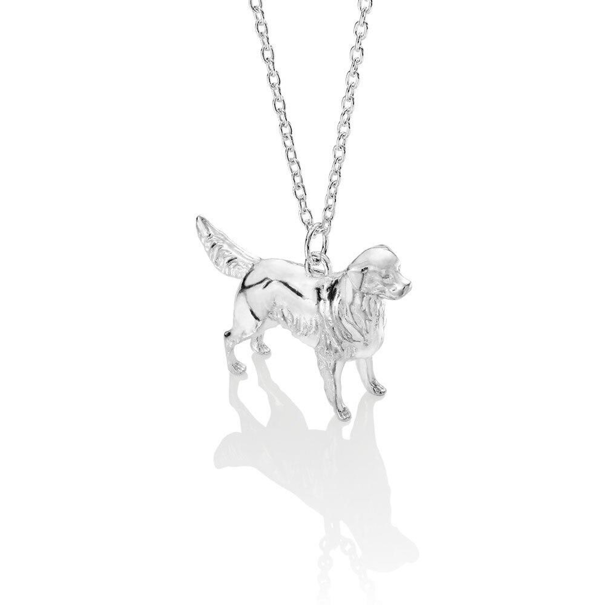 Golden Retriever Pendant in Sterling Silver | Silver Lucy London