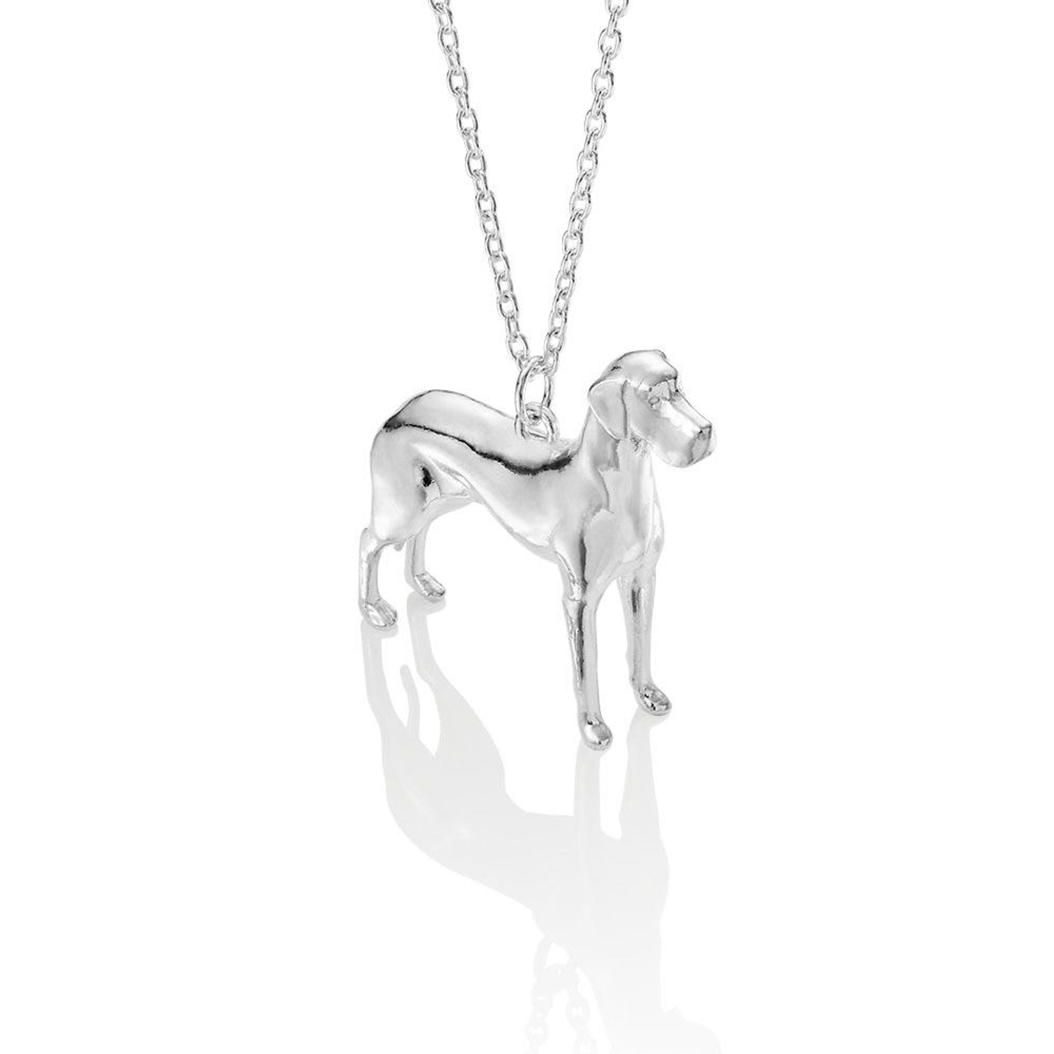 solid sterling silver great dane sculpture dog charm pendant