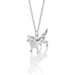 springer spaniel pendant made from solid sterling silver