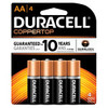 DURACELL MN1500B4Z COPPERTOP ALKALINE RETAIL BATTERY WITH DURALOCK POWER PRESERVE TECHNOLOGY